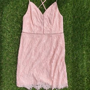 Pink lace dress
